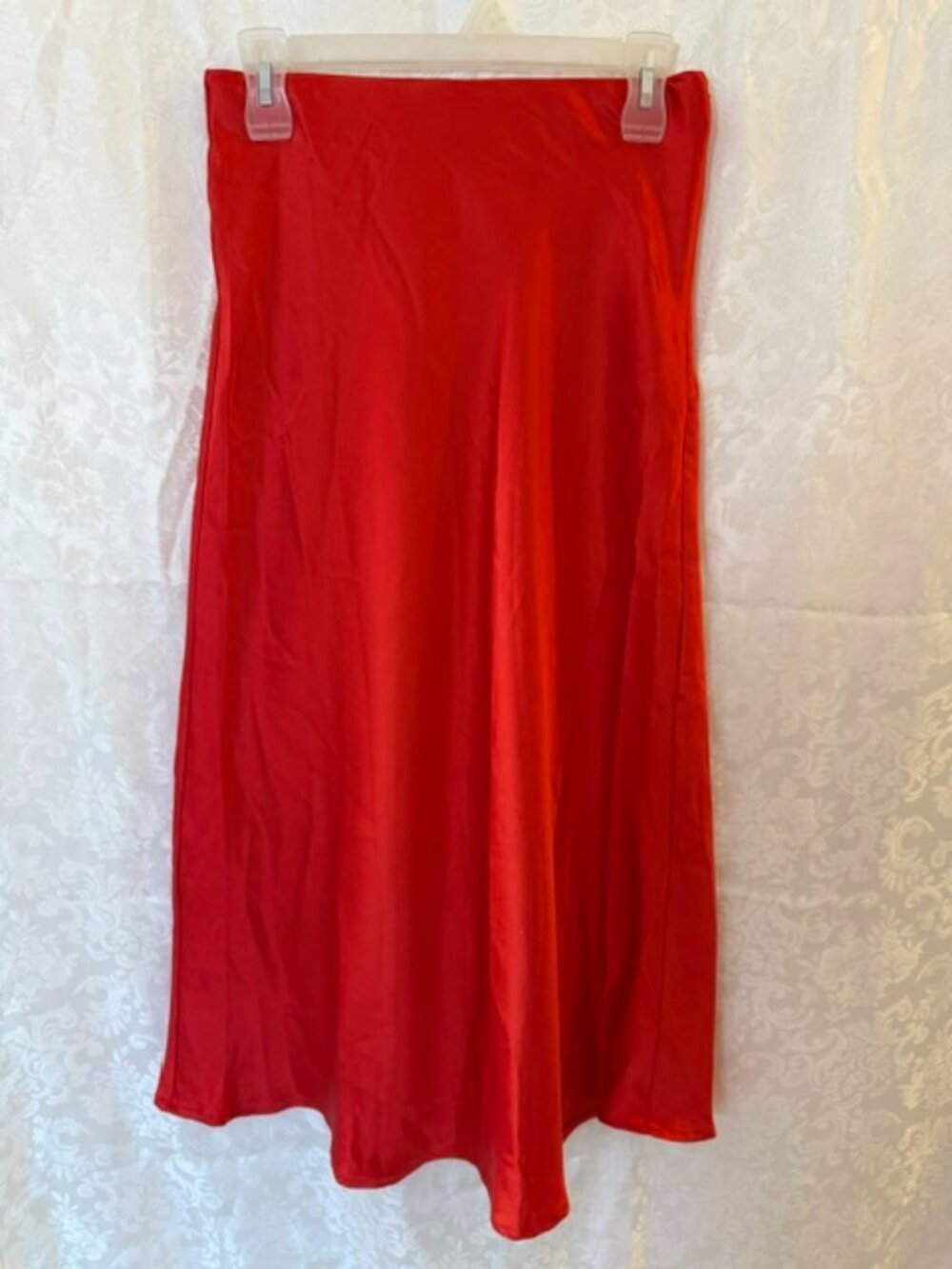 Ladies long red skirt